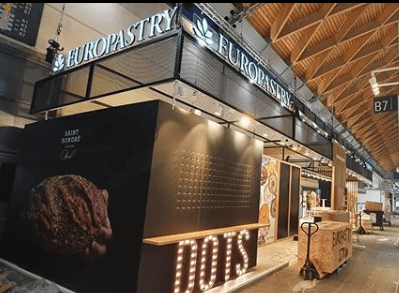 diseño y montaje del stand europastry angle exhibits