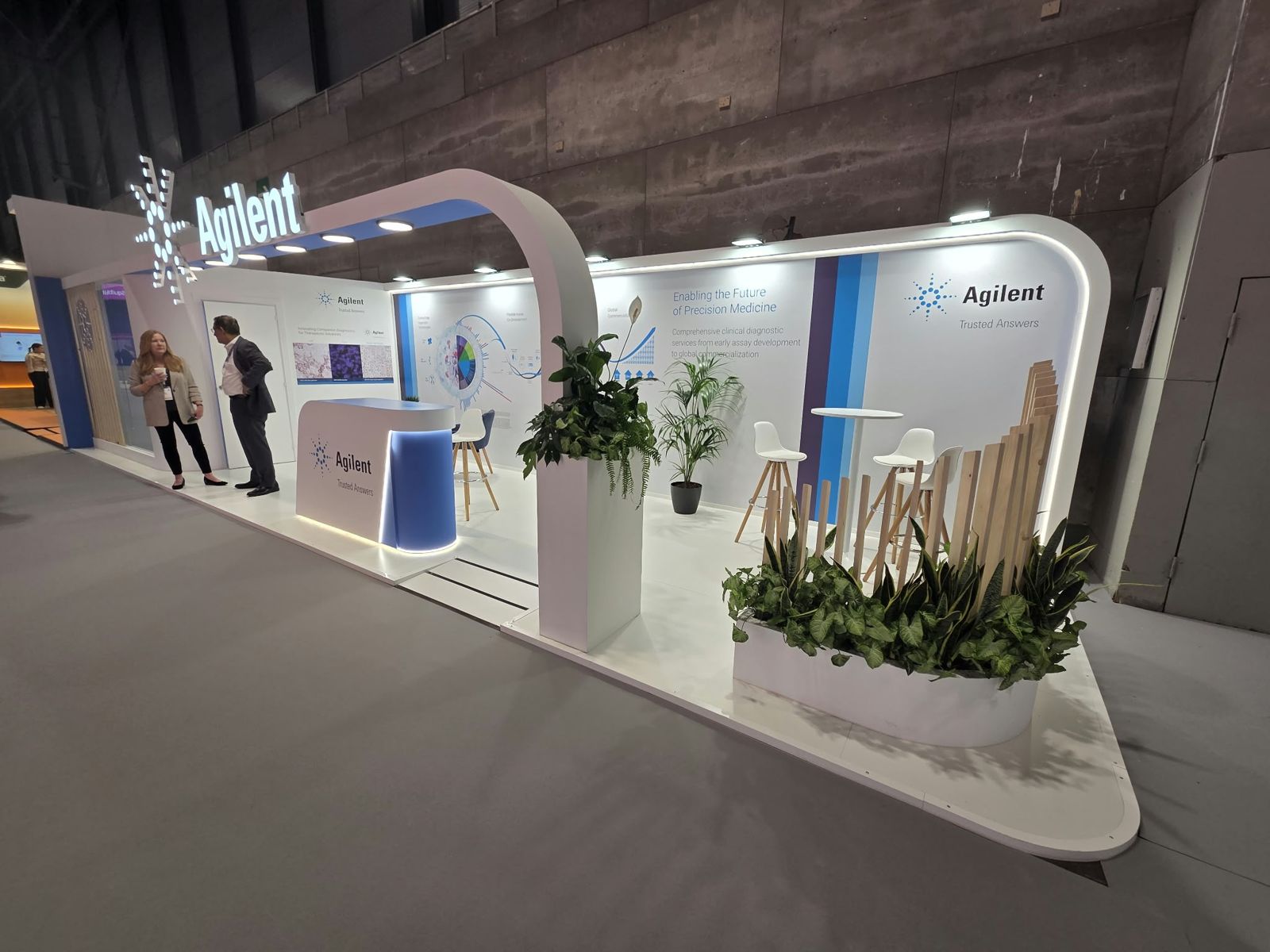Stand de Agilent en ESMO 2026, IFEMA Madrid, diseñado por Angle Exhibits